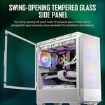 Antec NX416L, Mesh Ön Panel, 2x160mm ve 1x120mm ARGB Fan Dahil, Type-C, Temperli Cam Menteşe Yan Panel, 360mm Radyatör Desteği, Mid-Tower ATX Oyun Kasası, Beyaz