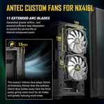 Antec NX416L, Mesh Ön Panel, 2x160mm ve 1x120mm ARGB Fan Dahil, Type-C, Temperli Cam Menteşe Yan Panel, 360mm Radyatör Desteği, Mid-Tower ATX Oyun Kasası, Beyaz