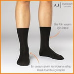 Anthony Jackson 6 Çift Kutulu BAMBU Premium Klasik Erkek Çorap