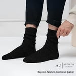 Anthony Jackson Doğal Pamuktan Üretilmiş 4'lü Kutu Dikişsiz Ribana Örgü Bio Naturel Kadın ve Erkek Çorap NaturWalk