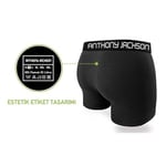 Anthony Jackson Likralı 5'li-3'lü Kutu Desenli Premium Erkek Boxer Palm Horizon