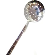 Anti Bakteriyel Paslanmaz Çelik Normal Servis Kevgiri 21 cm Sap Uzunluğu