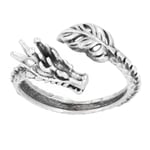 Antik Gümüş Kaplama Dragon Ejderha Model Ayarlanabilir unisex Yüzü