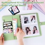 Antner A5 6 Halka Kpop Fotoğraf Kartı Bağlayıcı Kart Toplayıcı, 40'lı Paket 1 Cepli 2 Cepli 4 Cepli Kart Sayfaları Fotoğraf Kartı Tutacağı Fotoğraf Albümü Kılıf Koruyucuları, Ticaret Kartlarını