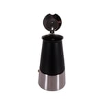 Any Morning FE001-6 Espresso Kahve Makinesi Paslanmaz Çelik İndüksiyonlu Moka Pot 300 Ml Siyah