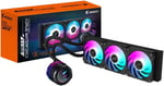 AORUS WATERFORCE X II 360 Manyetik Kilitleme Mekanizmalı Fan, 60 x 60mm Full Color LCD Ekran, Profesyonal Gaming Sıvı CPU Soğutucu