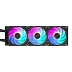 AORUS WATERFORCE X II 360 Manyetik Kilitleme Mekanizmalı Fan, 60 x 60mm Full Color LCD Ekran, Profesyonal Gaming Sıvı CPU Soğutucu