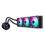 AORUS WATERFORCE X II 360 Manyetik Kilitleme Mekanizmalı Fan, 60 x 60mm Full Color LCD Ekran, Profesyonal Gaming Sıvı CPU Soğutucu