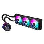 AORUS WATERFORCE X II 360 Manyetik Kilitleme Mekanizmalı Fan, 60 x 60mm Full Color LCD Ekran, Profesyonal Gaming Sıvı CPU Soğutucu