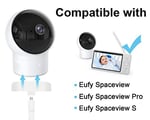 AOZTSUN Eufy Spaceview, Spaceview Pro ve Spaceview S Video Bebek Monitörü Kamerası ile Uyumlu Esnek Klips Kelepçeli Montaj 15,7 inç Esnek Uzun Kaz Boynu Kol, Beşik Bebek Kamerası için Bebek Monitörü T
