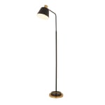 Apliqa Arrigo Siyah Retro Başlıklı Modern Dekoratif Köşe Lambader