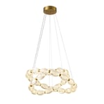 Apliqa Aspen 2 Katlı Yuvarlak 128 Watt Eskitme Sarkıt 3 Renkli Led Avize