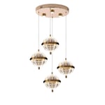 Apliqa Barkın 4'lü 24 Watt Yuvarlak Gold Ledli Modern Salon Avize