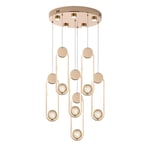 Apliqa Beckett 6'lı Kristal Top Başlıklı Gold Sarkıt Led Avize