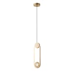 Apliqa Beckett Tekli 12 Watt Gold Sarkıt 3 Renkli Led Avize