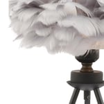 Apliqa Beli̇nay Si̇yah Tüylü Abajur Masa Lambası Modern Tasarım -yatak Odası-salon Abajur