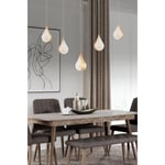 Apliqa Biana 5'li Sıralı Gold Damla Başlıklı Modern Salon Led Avize
