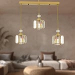 Apliqa Bonita Eskitme 3 Lü Sıralı Kristalli Taşlı Modern Tasarım Kristal Salon Sarkıt Avize