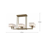 Apliqa Brambles 6'lı Eskitme Kristalli Taşlı Modern Tasarım Kristal Salon Avize