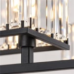Apliqa Brambles 6'lı Siyah Kristalli Taşlı Modern Tasarım Kristal Salon Avize