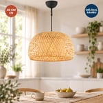 Apliqa Briella Tekli Rattan Modern Tasarım Oturma Odası Avize