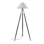 Apliqa Cosby Siyah-krom Kaplamalı Tripod Metal 3 Ayaklı Lambader