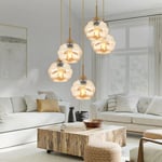 Apliqa Darko 5li Yuvarlak Eskitme Modern Sarkıt Oturma Odası Salon Sarkıt Avize