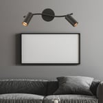 Apliqa Dusan Siyah 2li Modern Duvar Lambası Spot Aplik