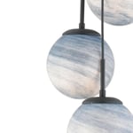 Apliqa Efser 3lü Yuvarlak Modern Oturma Odası Salon Sarkıt Avize