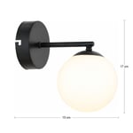 Apliqa Elvin Siyah Duvar Lambası Yatak Odası-yatak Başı-banyo İçin Modern Retro Aplik