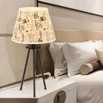 Apliqa Epona Desenli Şapkalı Siyah Modern Dekoratif Salon Abajur
