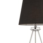 Apliqa Epona Siyah Şapkalı Krom Modern Dekoratif Salon Lambader