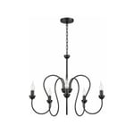 Apliqa Flor 5li Siyah Modern Yatak Odası Mutfak Salon Avize