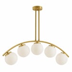 Apliqa Fralde 5 Li Gold Modern Mutfak Cafe Restoran Için Uygun Retro Salon Avize