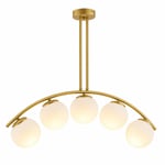 Apliqa Fralde 5 Li Gold Modern Mutfak Cafe Restoran Için Uygun Retro Salon Avize