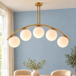 Apliqa Fralde 5 Li Gold Modern Mutfak Cafe Restoran Için Uygun Retro Salon Avize