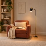 Apliqa Gerodi Siyah Retro Başlıklı Modern Dekoratif Köşe Lambader