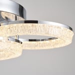 Apliqa Gomez 3'lü Krom 96 Watt Plafonyer 3 Renkli Led Avize