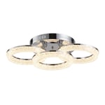Apliqa Gomez 3'lü Krom 96 Watt Plafonyer 3 Renkli Led Avize