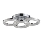 Apliqa Gomez 3'lü Krom 96 Watt Plafonyer 3 Renkli Led Avize