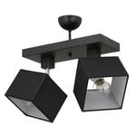 Apliqa Grande 2li Siyah Modern Koridor Mutfak Salon Plafonyer Avize