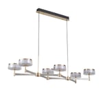 Apliqa Grayson Krom 6'lı 72 Watt Sıralı 3 Renkli Led Salon Avize
