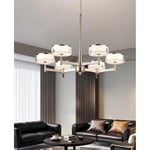 Apliqa Grayson Krom 6'lı 72 Watt Yuvarlak 3 Renkli Led Salon Avize