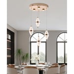 Apliqa Harold 4'lü 24 Watt Yuvarlak Gold Ledli Modern Salon Avize