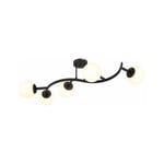Apliqa İzem 5'li Siyah Modern Plafonyer Genç Odası Mutfak Yatak Odası Avize
