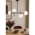 Apliqa Jose 4lü Bordo Renkli Modern Salon Avize