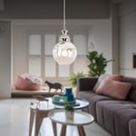 Apliqa Leon Tekli Krom Sarkıt Salon Avize Çap:15cm