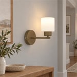 Apliqa Lima Eskitme Beyaz Cam Duvar Lambası Yatak Odası-yatak Başı-banyo İçin Modern Aplik