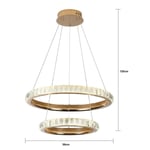 Apliqa Luca 2 Katli Gold Ledli̇ Avi̇ze