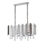Apliqa Madera 80'lik Krom Füme Camlı Kristal Taşlı Avize